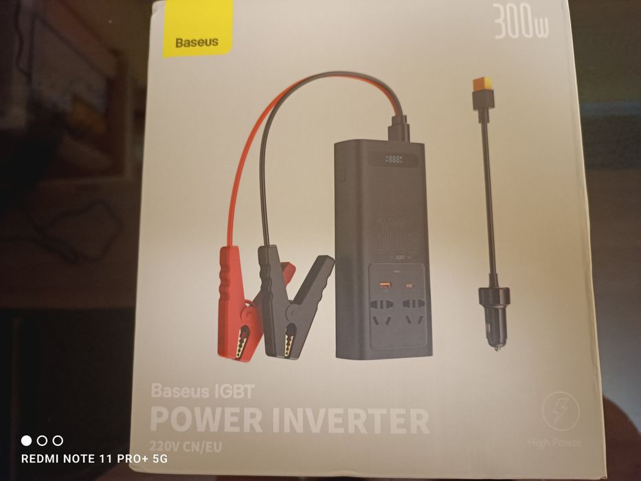 Инвертор Baseus 12V-220V 300W Чистый синусоид  Новый