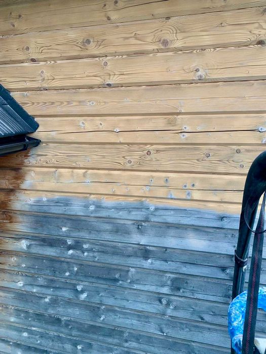 Piaskowanie, Sodowanie domów z drewna i bali 39