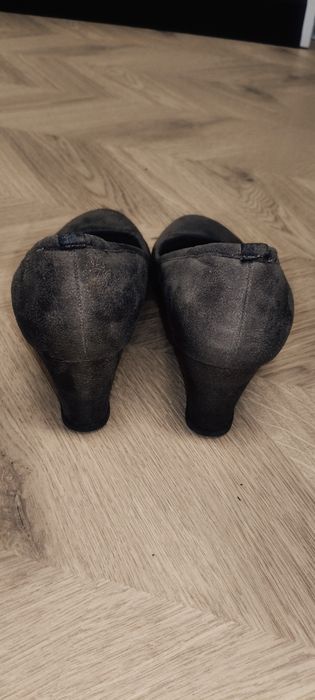 Brązowe buty na koturnie rozm.38