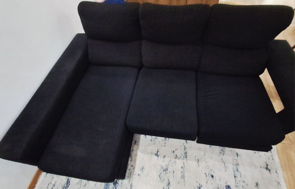 Sofa chaiselong preto