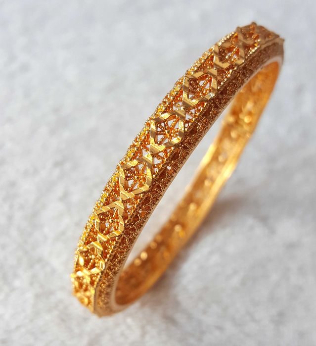 Bransoleta orientalna arabska złoty kolor bangla duża boho bohemian