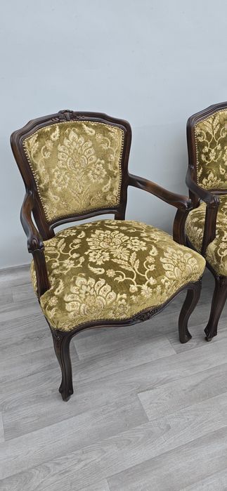 Stylowy zestaw wypoczynkowy  Sofa + 2 fotele Chippendale