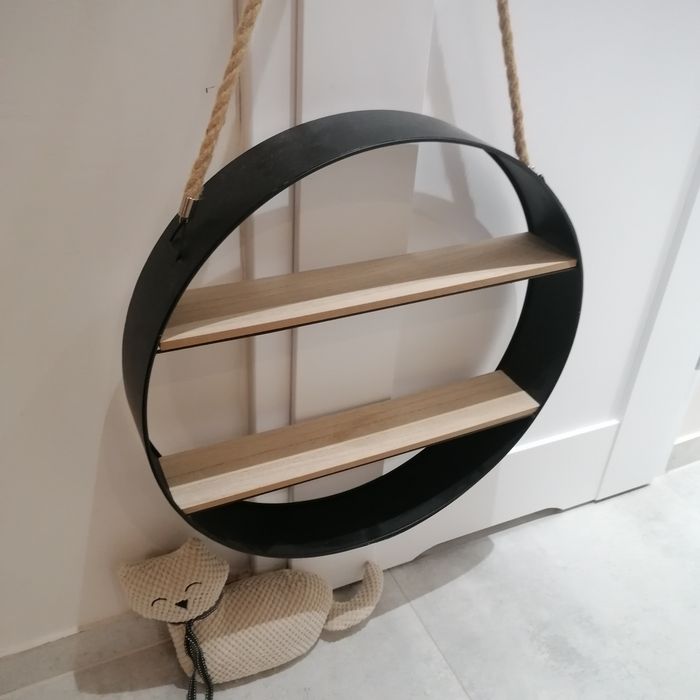 Loftowa półka metalowa fi 53cm