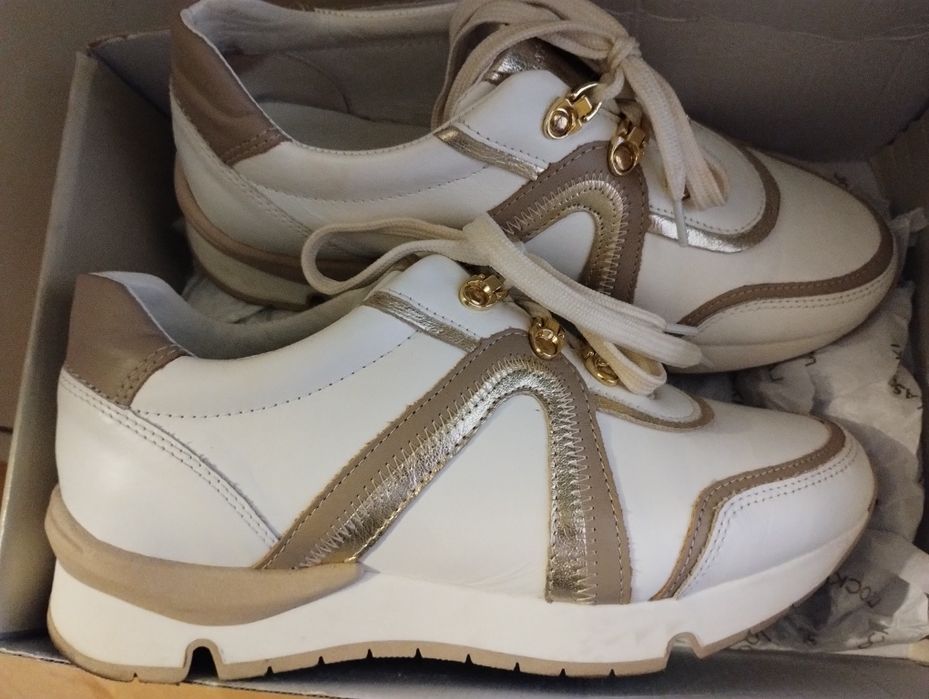 Adidasy Lasocki skórka białe