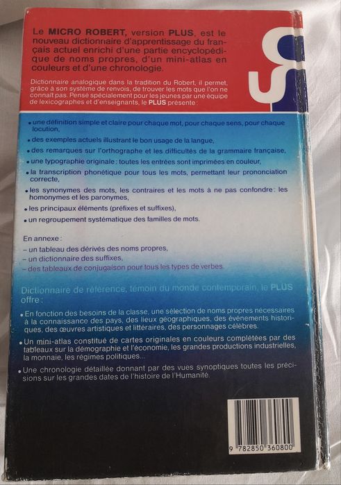 Dicionário Le Micro-Robert – Langue Française Plus – 1988