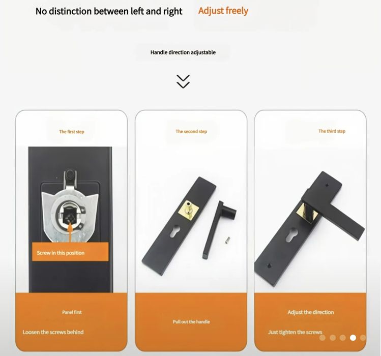 Conjuntos de puxadores com fechadura e chaves – NOVOS! 5 unidades