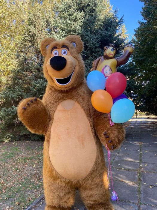 Поздравление Белый Мишка, Пес Патрон и Мишка Позитивчик. Зайка, Горила