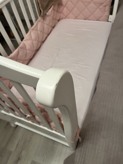 Дитяче ліжечко Veres модель Соня з з маятником та новеньким матрасом