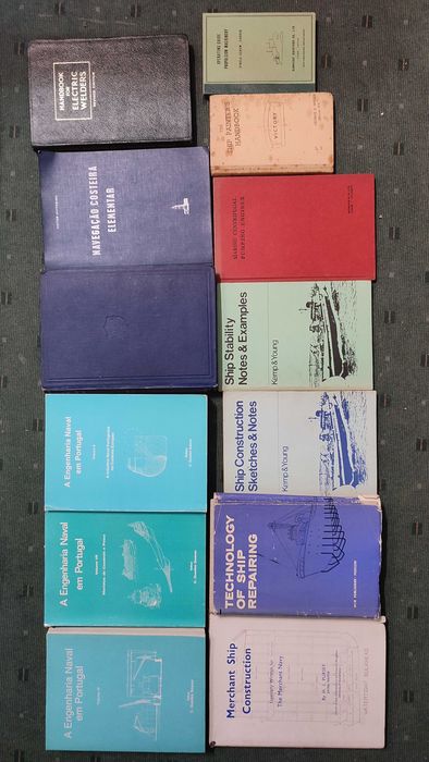Lote de Livros sobre Construção Naval - Cada 10 €