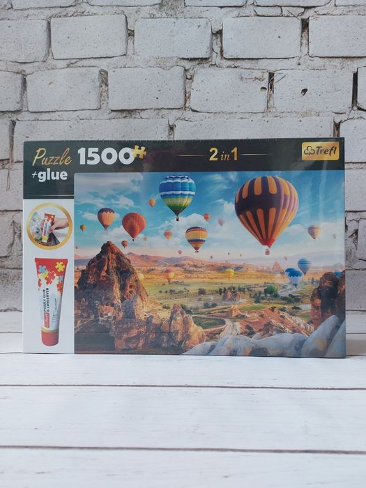 Puzzle Trefl 1500 klej glue balony Tajemnicza Kapadocja nowe prezent
