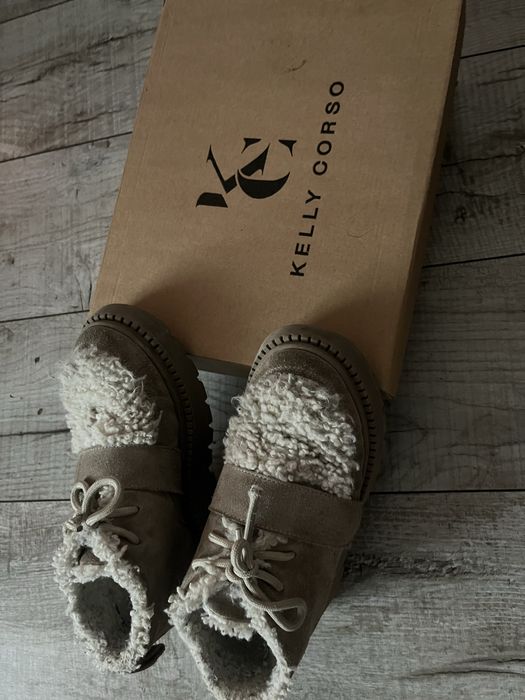 Чоботи натуральна замш та цигейки 36