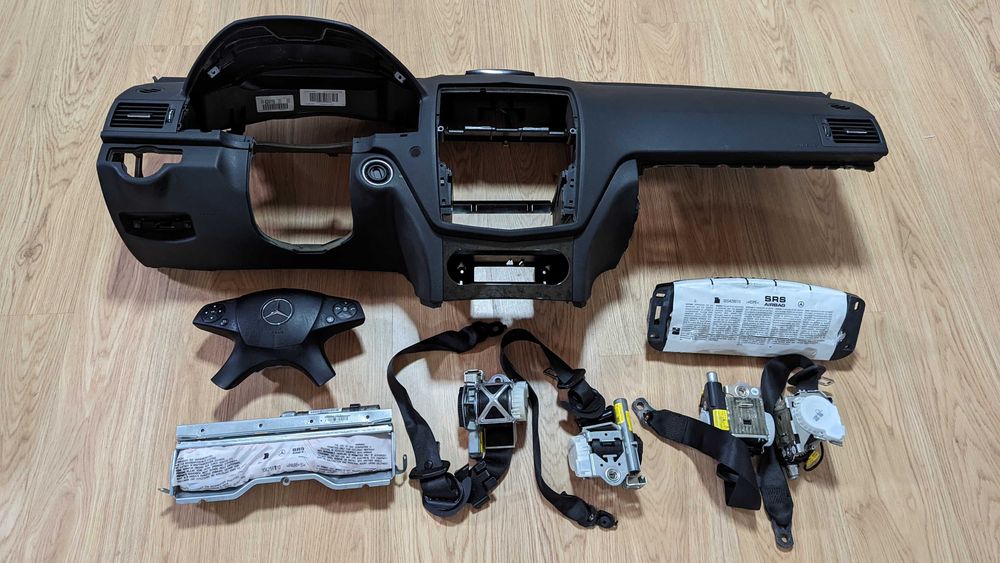 Conjunto Kit Airbags Tablier Mercedes Classe C W204 Original