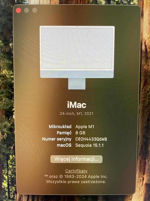 Apple IMac 24 m1 2021 8gb