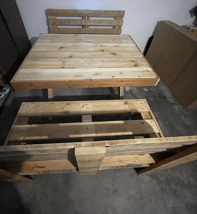 Rustic table and benches set64552549498626124