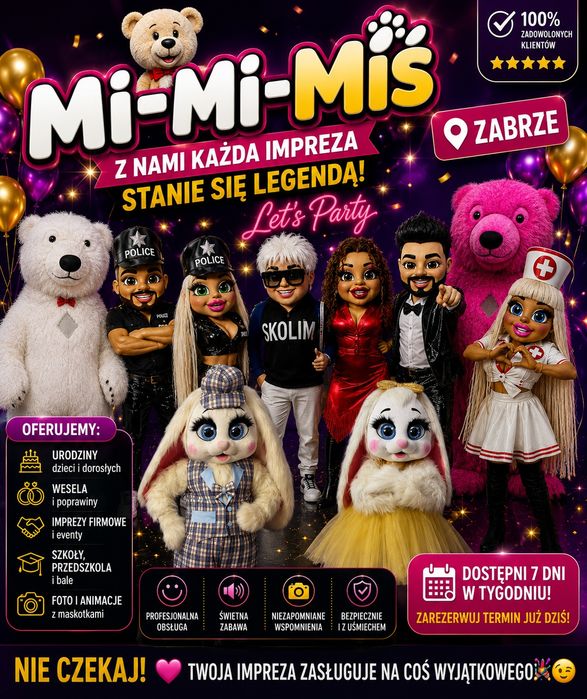 Żywe maskotki na imprezę Alvaro Kobieta Mężczyzna Miś  tancerze