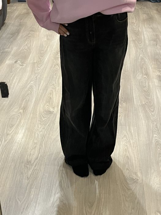 Джинси черные wide leg