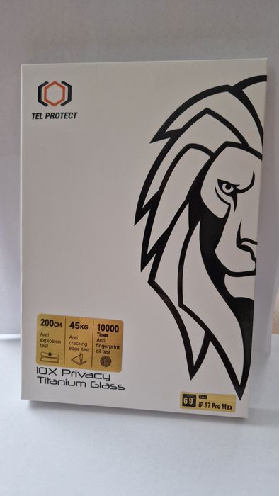 Hartowane szkło Tel Protect 10X Privacy Titanium do Iphone 17 Pro Max
