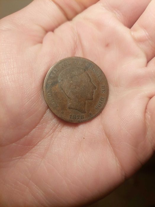 Moeda espanhola Alfonso XII (séc XIX)