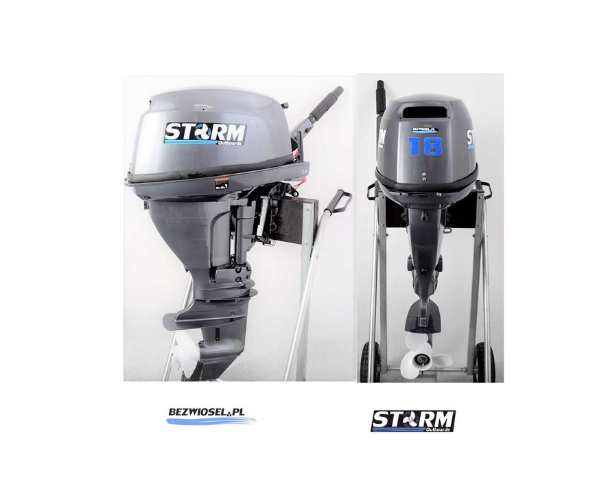 Silnik Zaburtowy STORM 18km 4t NOWY  FV HIT Ponton Łódka