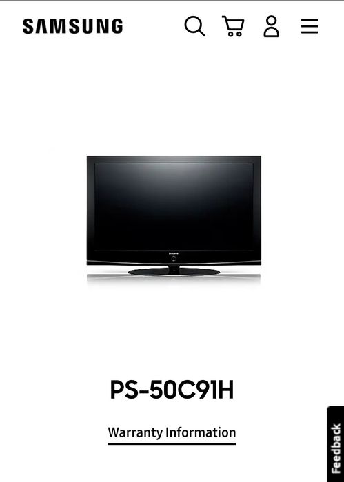 Televisão Samsung Avariada para peças