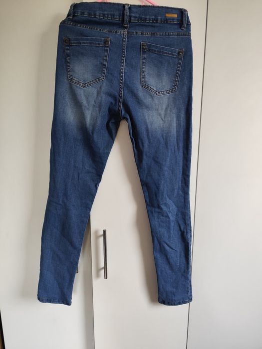 Spodnie skinny jeansowe damskie 38