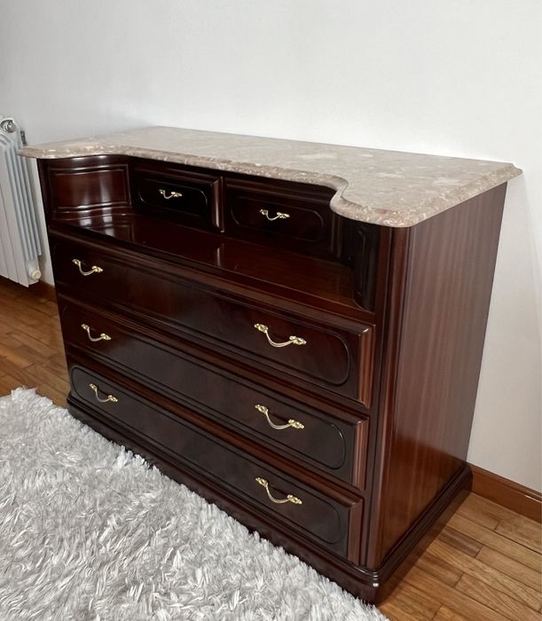 2 mesas de cabeceira + Cómoda em cerejeira