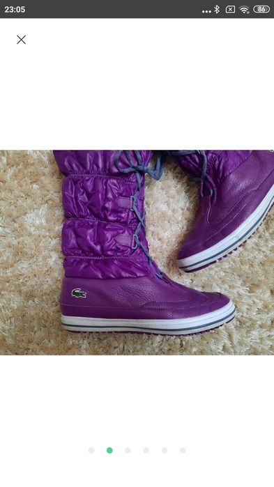 Сапоги сапожки спортивные Lacoste оригинал кожаные