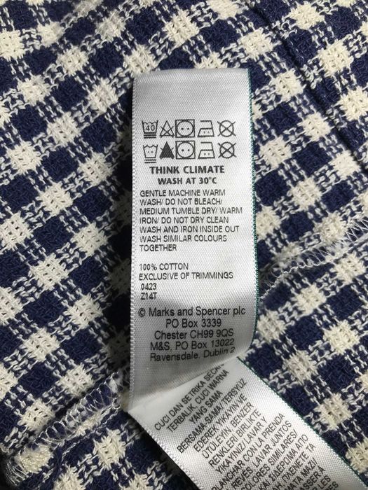 Нова чоловіча сорочка у клітку з бавовняної рогожки