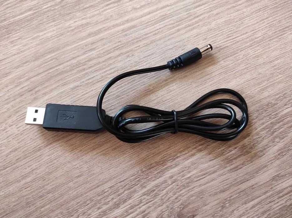 USB кабель живлення з 5v на 12v для роутера від повербанка