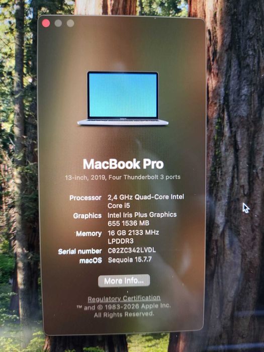 MacBook Pro 13” 2019 - Novo mas bateria precisa de substituição