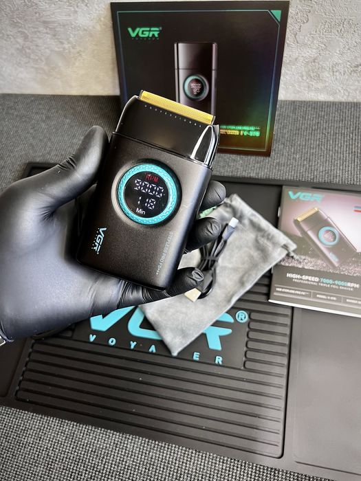 Електробритва (Шейвер)VGR V-378, IPX6, до 100 хв бездротової роботи.