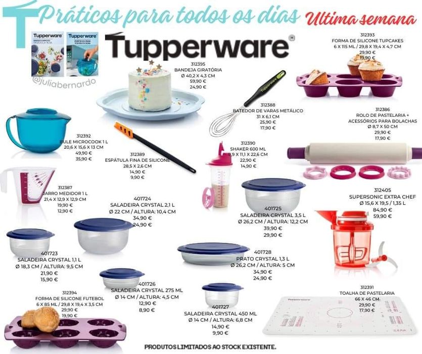Varios artigos da tupperware