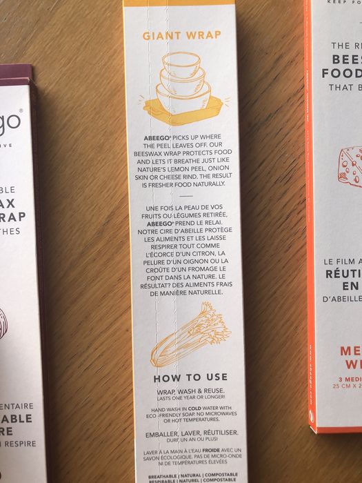 Wraps para comida reutilizáveis