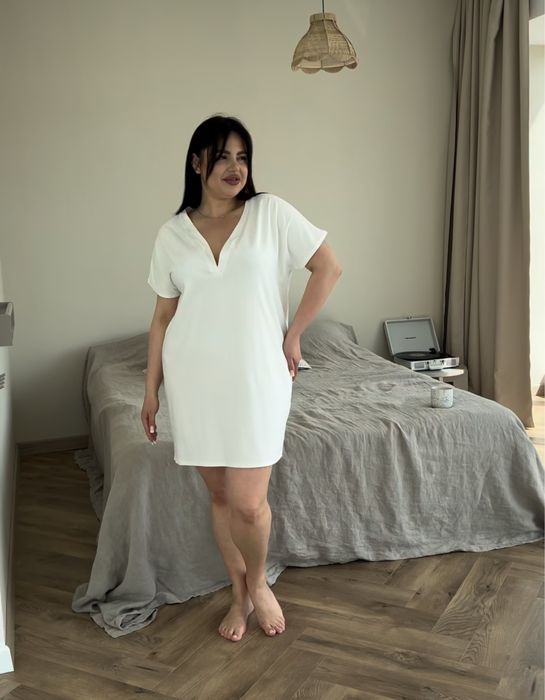 Сорочка для вагітних у пологовий молочна