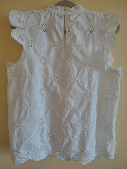Бавовняна біла блузка з прошвою Dorothy Perkins, розмір EUR 42(L/XL)