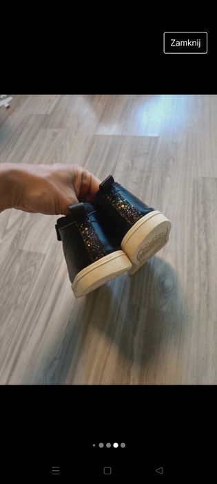 Buty za kostkę błyszczące