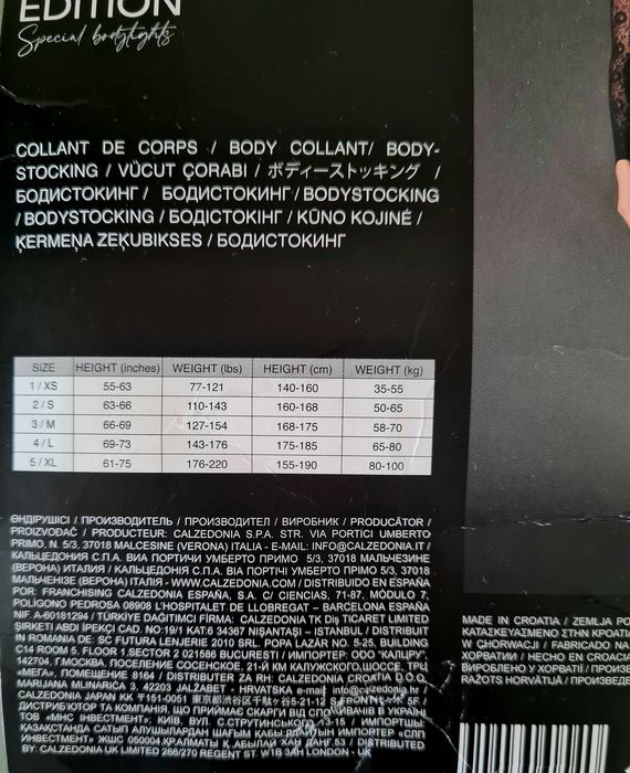 Body Collants renda preto Calzedonia tam. M-L sexy Novo Corpo inteiro