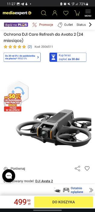 DJI AVATA 2 + RC3 + Care Refresz (24m)