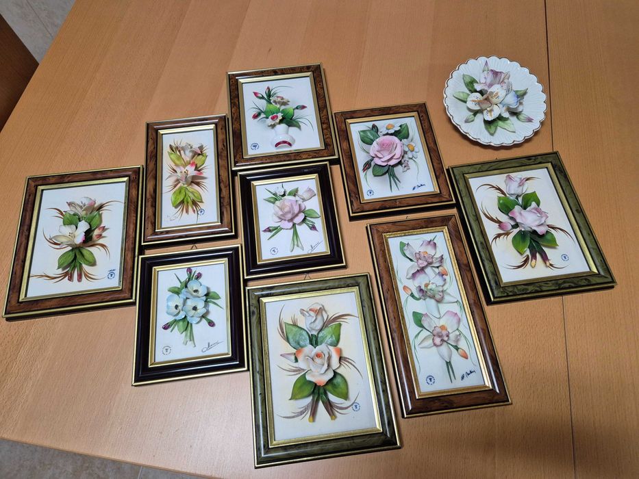 Conjunto Vintage Capodimonte - Porcelana Italiana assinada (Savastano)
