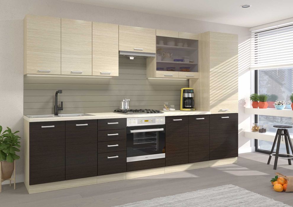 Gotowy zestaw mebli kuchennych 320 cm Chamonix - szybka wysyłka