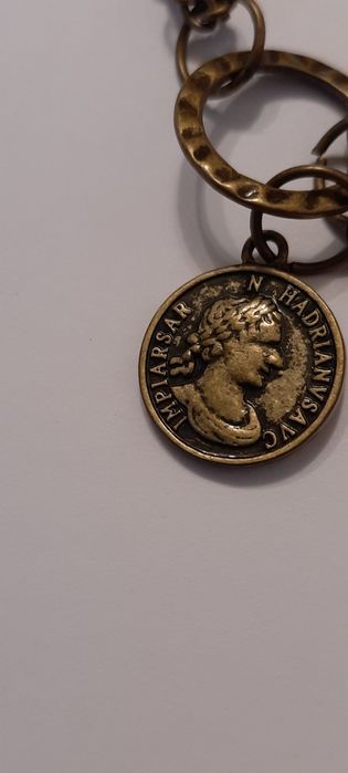 Naszyjnik boho vintage z kluczykiem i frędzlem, długi 50 cm