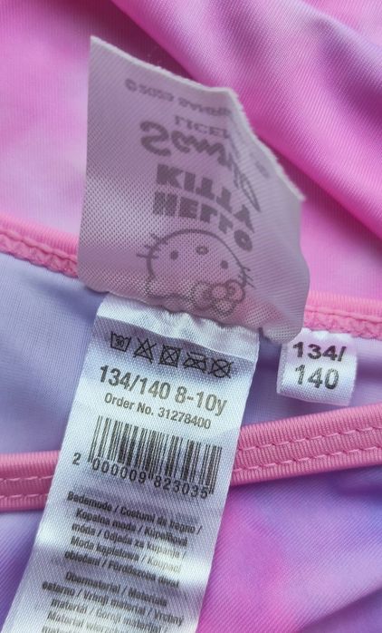 Детский Купальник Hello Kitty 134/140 + 2 пары шлёпок вьетнамок 32/33