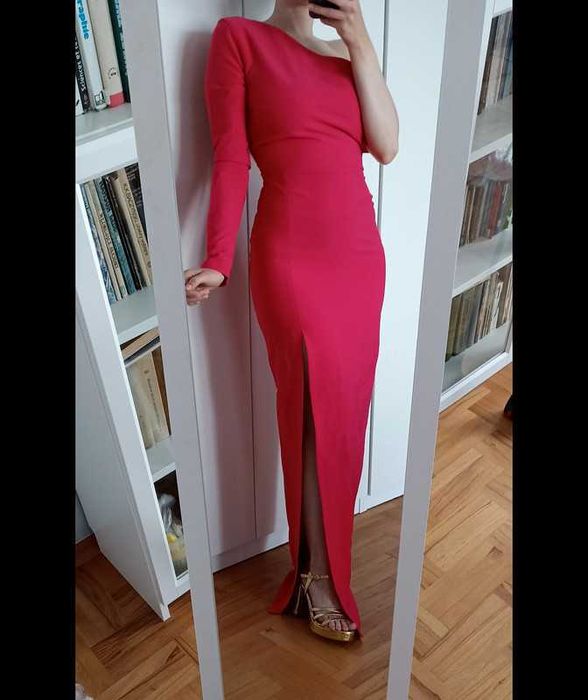 Sukienka maxi różowa Vesper wesele studniówka