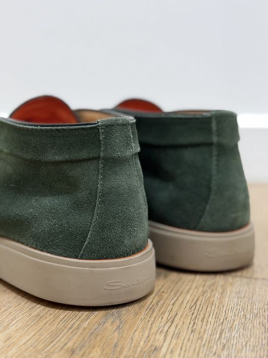 Santoni мужские замшевые лоферы / ботинки Made in Italy