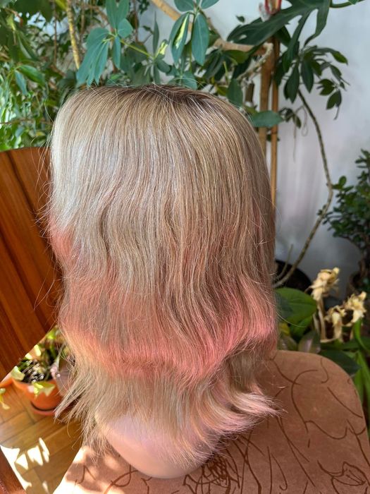 Peruka włosy naturalne odrost od góry