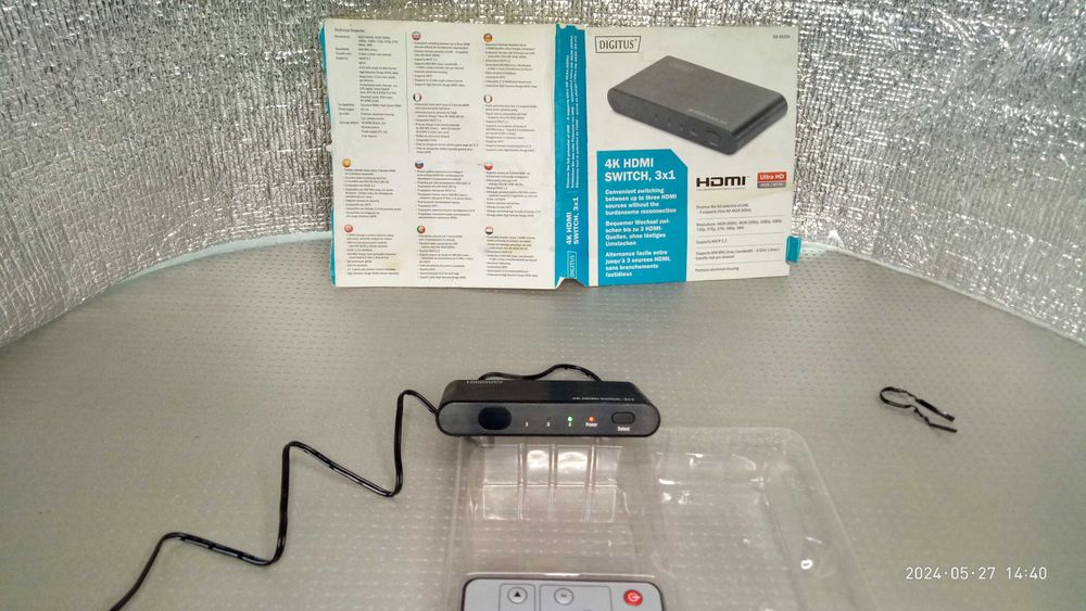 HDMI Переключатель / Коммутатор / Switch 3-в-1 / 4K (60 Гц) (DS-45316)