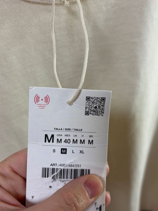 Футболка Zara зі щільної бавовни, розмір М чоловіча