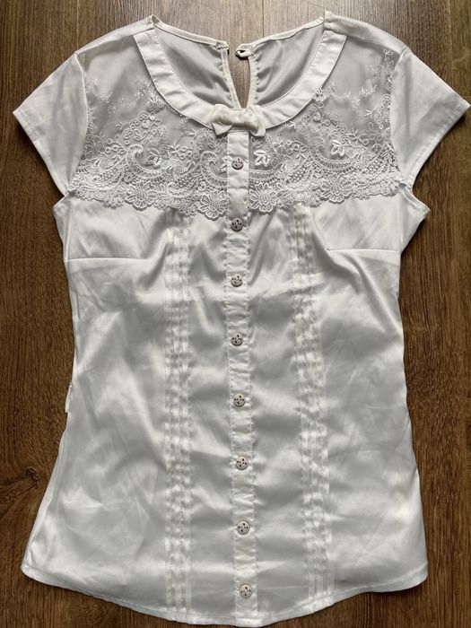 Ozdobna bluzka  ecru kość słoniowa
