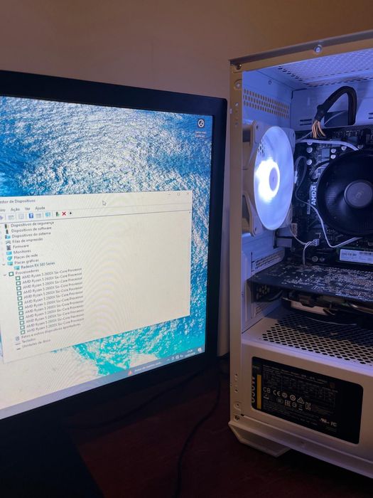 PC Gaming Ryzen 5 2600 + RX 580 + 16GB RAM + NVMe 512GB – Garantia