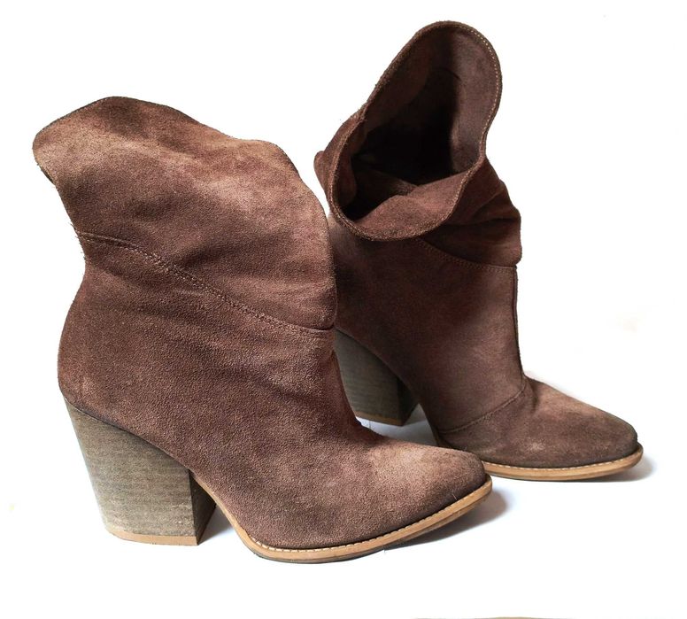 Saway 37 zamszowe botki Ines cappuccino skóra beż airstep venezia